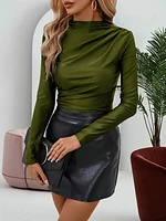 Elegant Detailed  Front Long Sleeve top