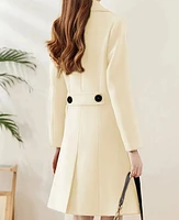 Button Front Notch Lapel Coat