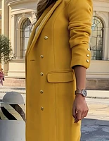 Double-Breasted Lapel Coat