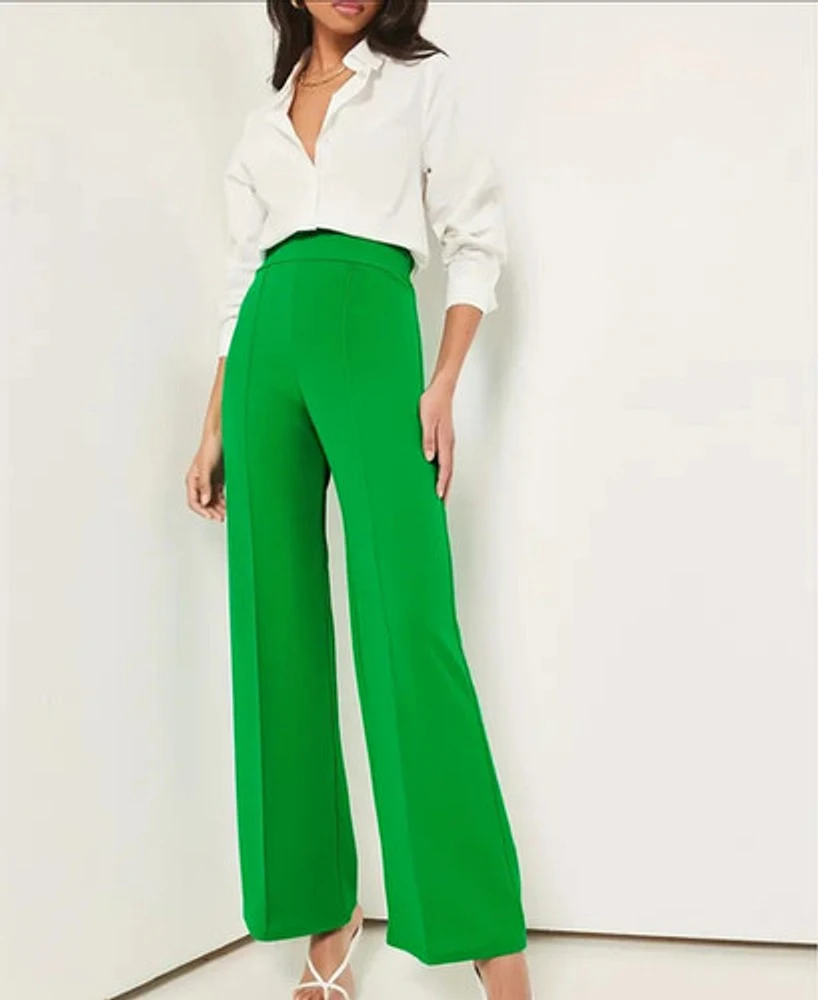 Emerald Green High Waist Wide Leg Pants