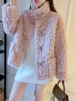 Luxurious Faux Fur & Wool Blend Coat