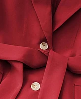 Red Belted Sleeveless Vest
