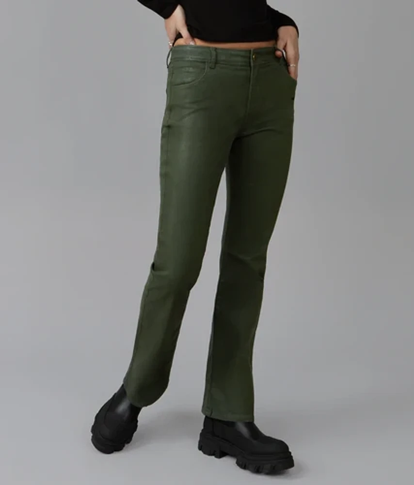 BILLIE - DARK OLIVE  High Rise Bootcut Jeans