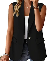 BLACK BUTTON FRON VEST