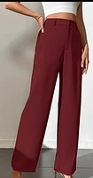 Burgundy Straight Leg Pant