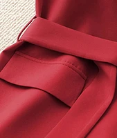 Red Belted Sleeveless Vest