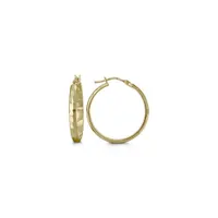 10kt Gold, Diamond-Cut Hoop Earrings
