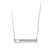 10kt Gold Bar Necklace with Heart Cutout