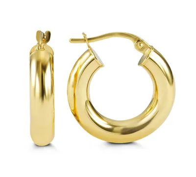 10kt Gold Hoop Earrings 18mm