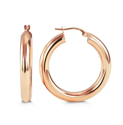 10kt Rose Gold Hoop Earrings 29mm