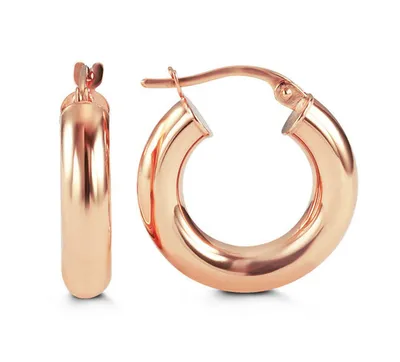 10kt Rose Gold Hoop Earrings 18mm