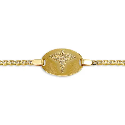 10kt Gold Ladies Medical Alert Bracelet