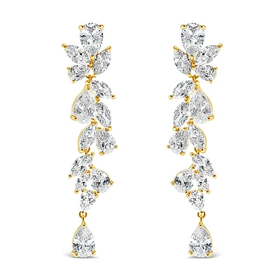 Gold Cubic Zirconia Drop Earrings 142877