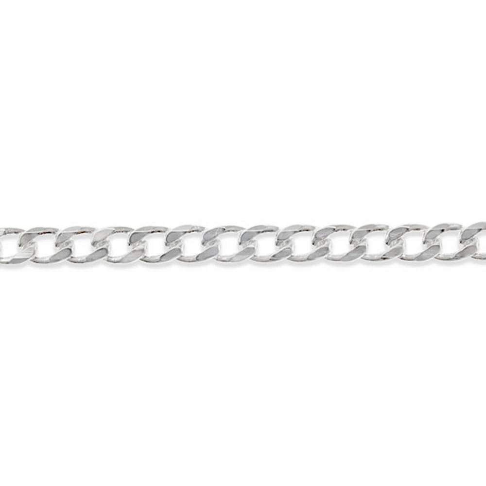 Sterling Silver 3.5 mm Cuban 7" Inches Bracelet 142101