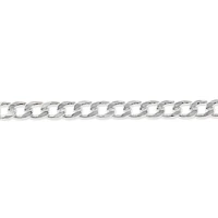 Sterling Silver 3.5 mm Cuban 7" Inches Bracelet 142101