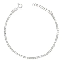 Sterling Silver Bead & Box Chain Bracelet 149163