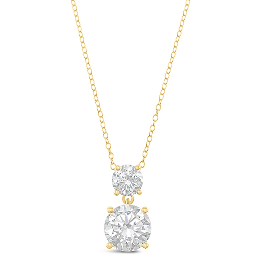 Gold Plated Sterling Silver Cubic Zirconia Necklace 152731