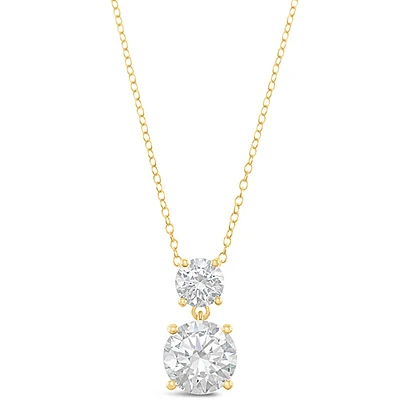 Gold Plated Sterling Silver Cubic Zirconia Necklace 152731
