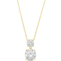 Gold Plated Sterling Silver Cubic Zirconia Necklace 152731