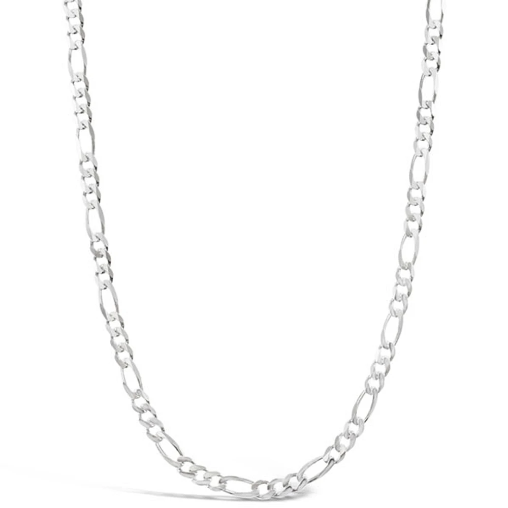 Sterling Silver 3.8mm Figaro 22" Chain Necklace 144382