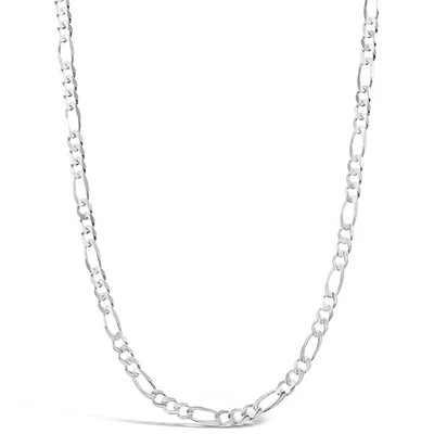 Sterling Silver 3.8mm Figaro 22" Chain Necklace 144382