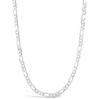 Sterling Silver 3.8mm Figaro 22" Chain Necklace 144382