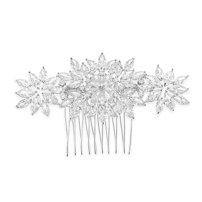 Bridal Silver Cubic Zirconia Hair Comb