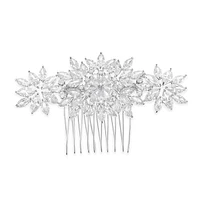 Bridal Silver Cubic Zirconia Hair Comb