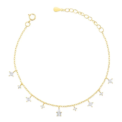 Gold Plated Sterling Silver Cubic Zirconia Bracelet 153232