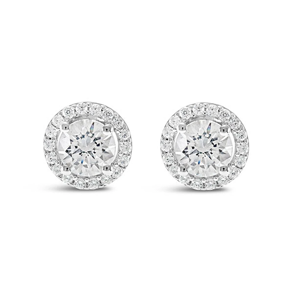 Sterling Silver Cubic Zirconia Round Studs 139377
