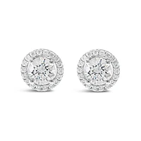 Sterling Silver Cubic Zirconia Round Studs 139377