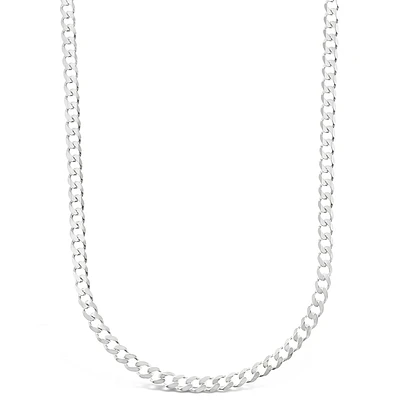 Sterling Silver 4.5mm Cuban Link 18" Chain Necklace 142967