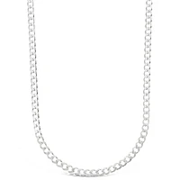 Sterling Silver 4.5mm Cuban Link 18" Chain Necklace 142967