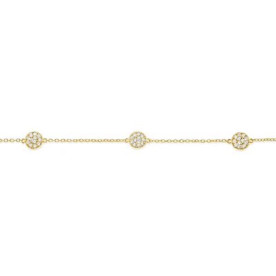Gold Plated Sterling Silver Cubic Zirconia Bracelet 129286