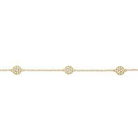 Gold Plated Sterling Silver Cubic Zirconia Bracelet 129286