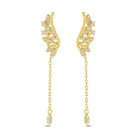 Gold Plated Sterling Silver Cubic Zirconia Earrings 152399