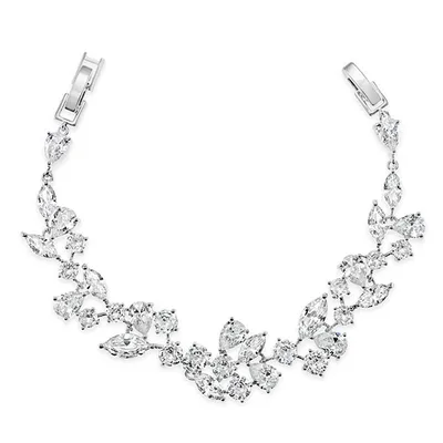 Bridal Silver Cubic Zirconia Bracelet 126692