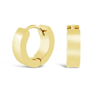 Stainless Steel Gold Huggie Earrings 136718