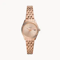 Fossil Scarlette Micro Rose Gold-Tone Stainless Steel Watch 143856