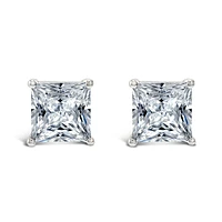 Sterling Silver Cubic Zirconia Princess Cut 7mm Studs 118049