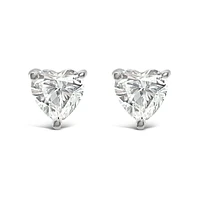 Sterling Silver Cubic Zirconia Heart Studs 119001