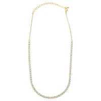 Fashion Cubic Zirconia Gold Tennis 12" Choker 143265