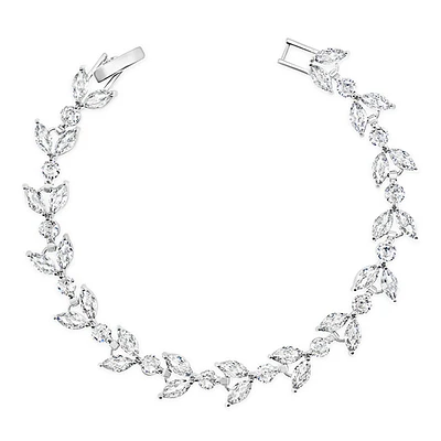 Bridal Cubic Zirconia Silver Bracelet