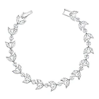 Bridal Cubic Zirconia Silver Bracelet