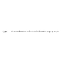 Sterling Silver Cubic Zirconia Teardrop Bracelet