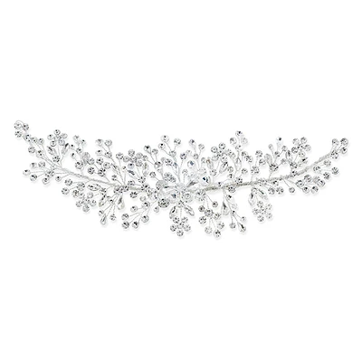 Bridal Silver Flower Headband 138531