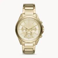 Armani Exchange Drexler Chronograph Gold-Tone Steel Watch 133147