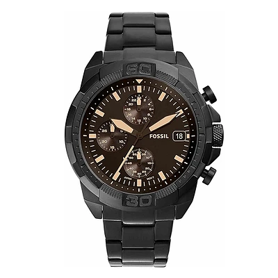 Fossil Bronson Chronograph Black Stainless Steel Watch 152909