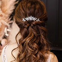 Bridal Silver Cubic Zirconia Hair Comb