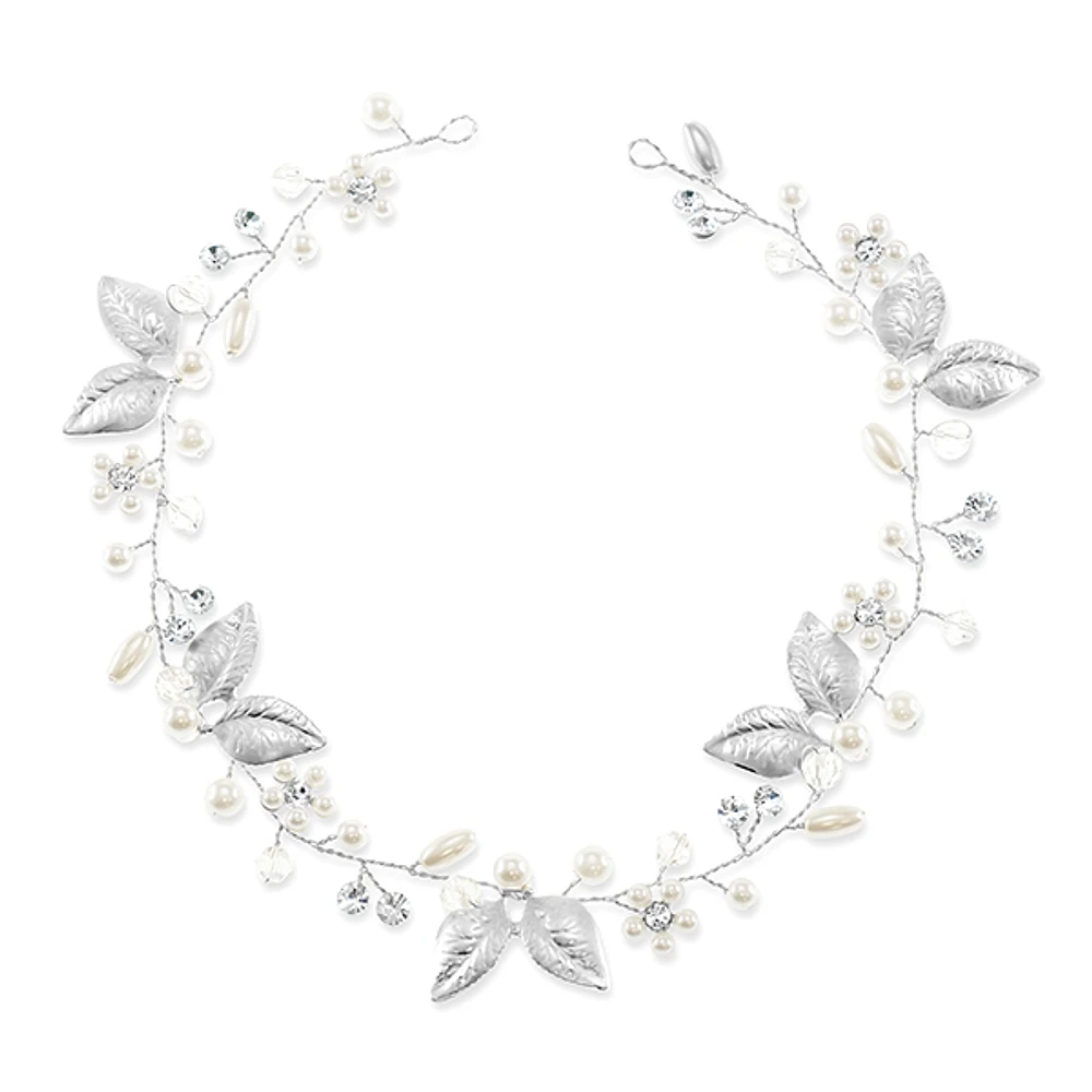 Bridal Leaf Wire Silver Hair Vine 152422